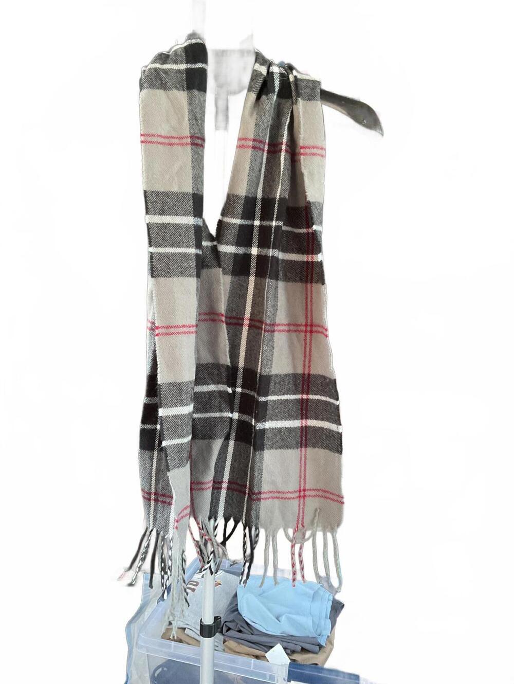 2Pack NWOT Dockers Plaid Patterned Scarf with Fringe